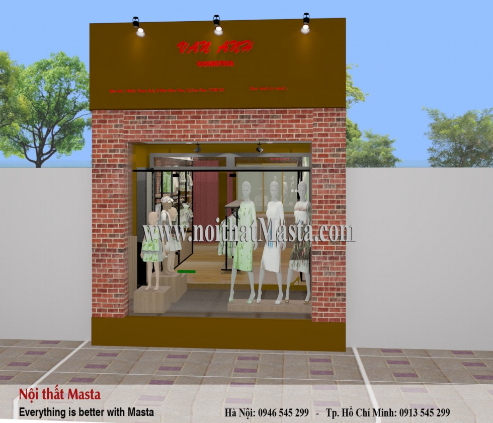 Thiết kế nội thất shop thời trang